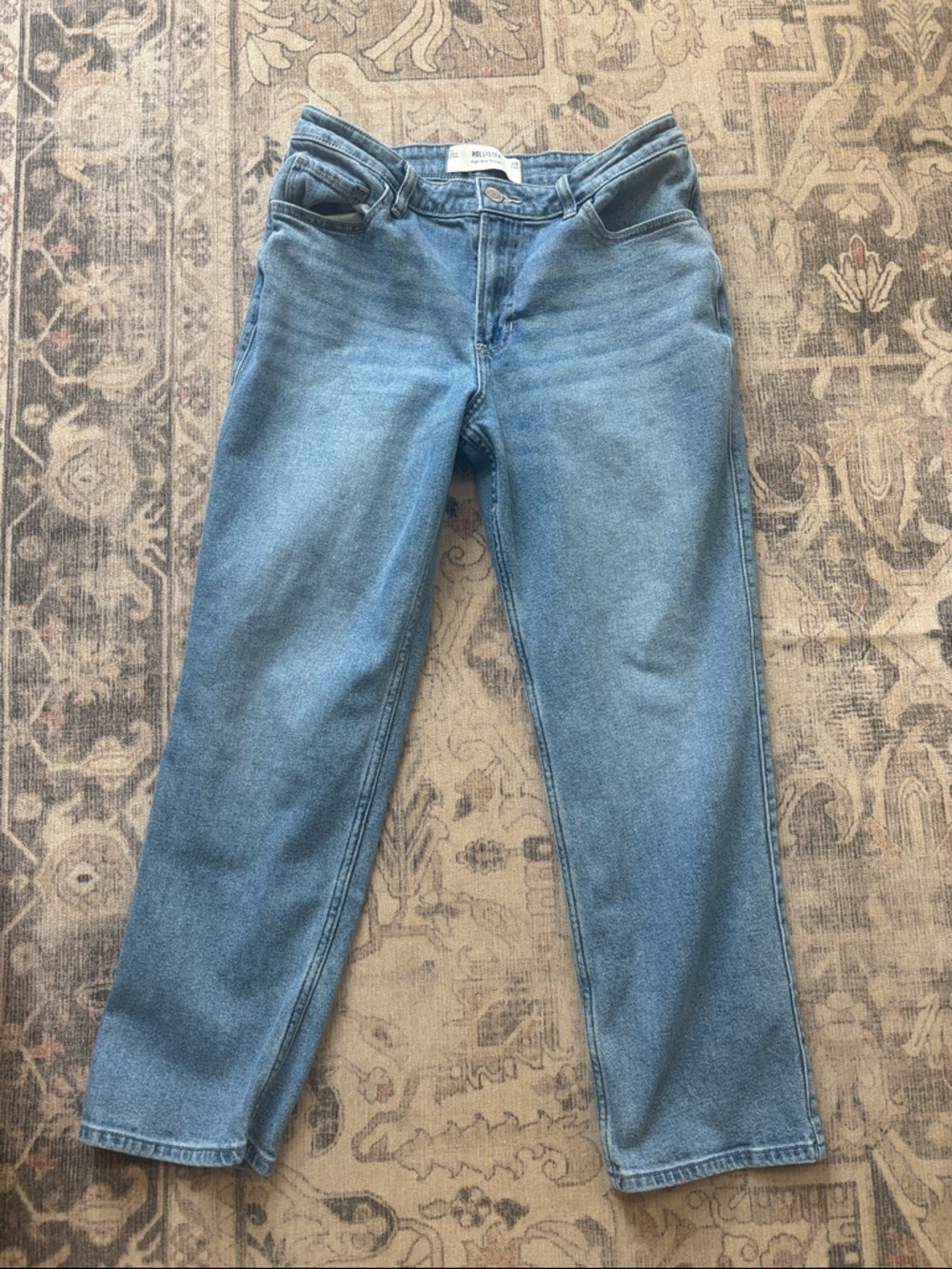 Hollister Medium Blue High Rise Straight-Leg Women's Jeans